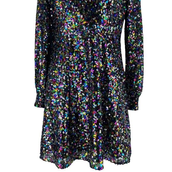 Hutch Demi Confetti Mini Dress in Rainbow Sequins Multi Color Size 2 - Picture 5 of 11